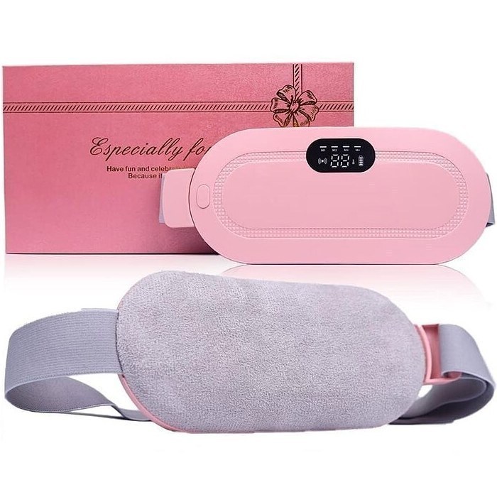  ماساژور قاعدگی کمر و شکم لرزشی مدل MHDL-Pink کمربند حرارتی بانوان 