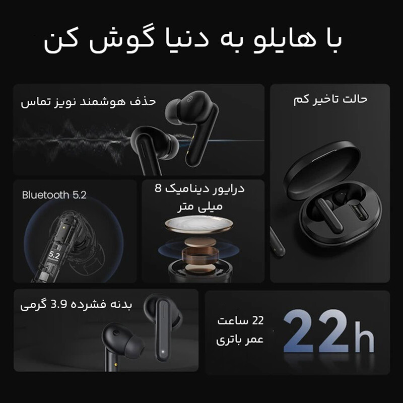  اطلاعات ایرپاد هایلو Gt7 neo مدل هدفون بلوتوثی Headphones news haylou GT7-neo 