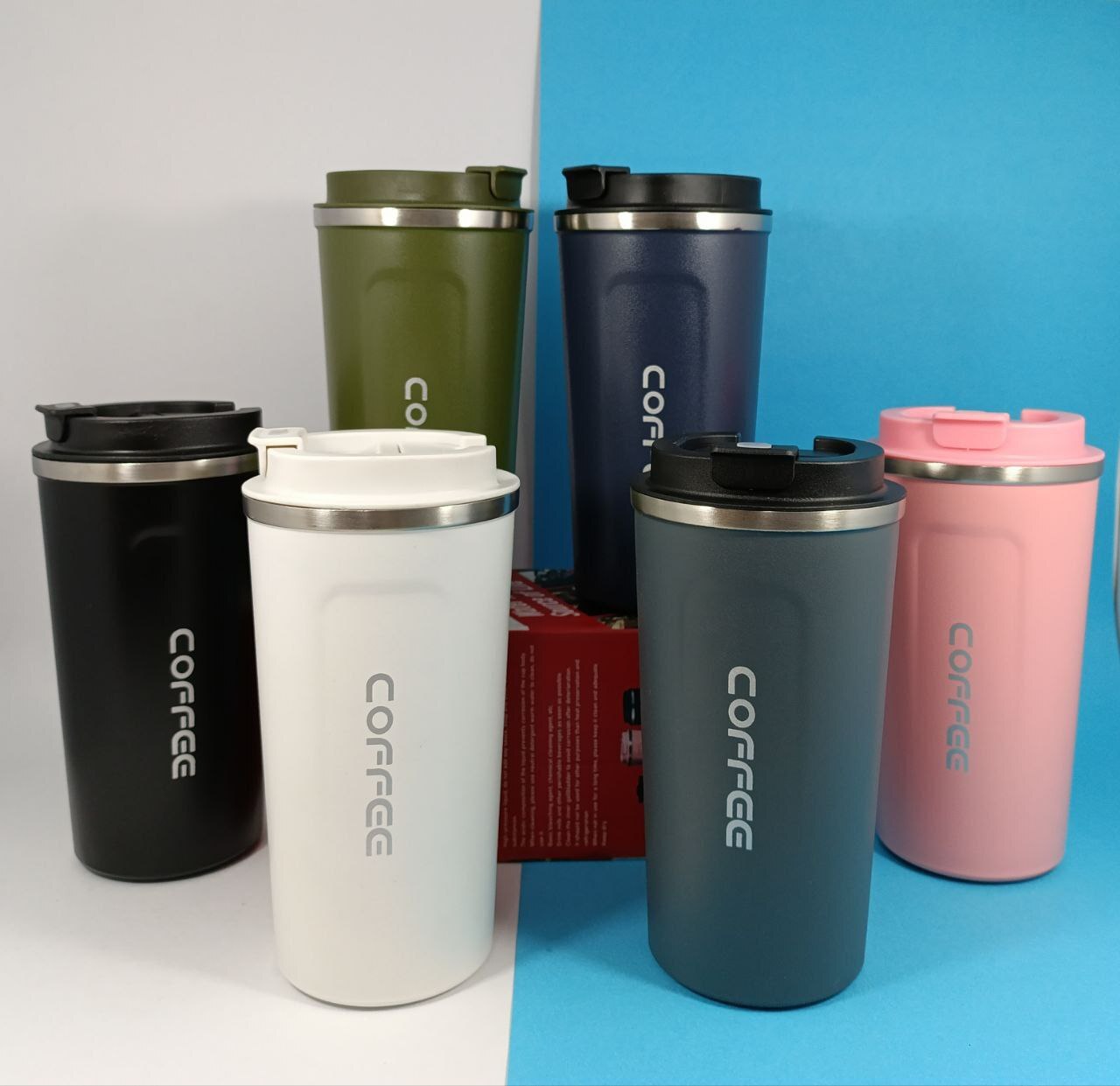  رنگبندی تراول ماگ کافی لیزری مدل coffee سایز 510 میلی لیتر ضد خش 