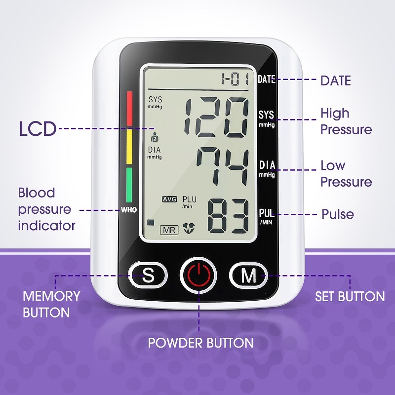  مانیتور LCD فشارسنج دیجیتال بازویی 