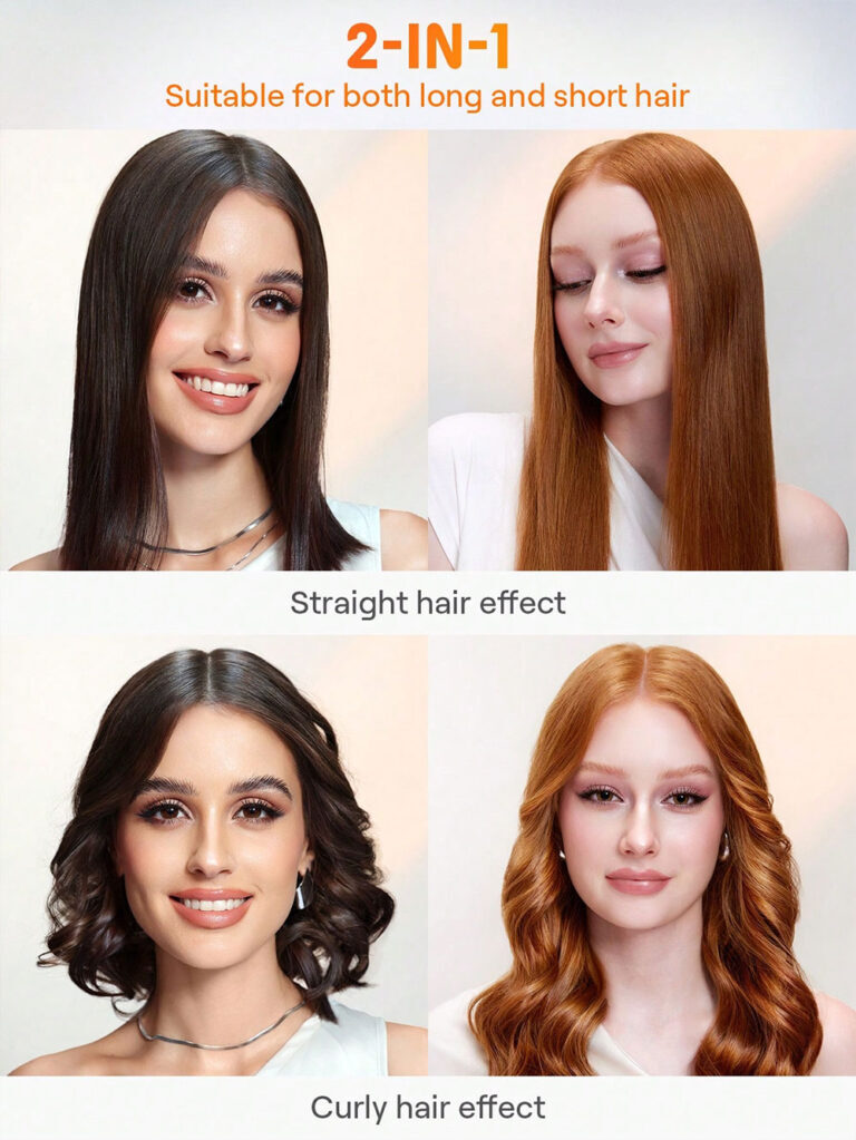  قبل و بعد از استفاده از اتو مو مسافرتی Sheglam اصلی 