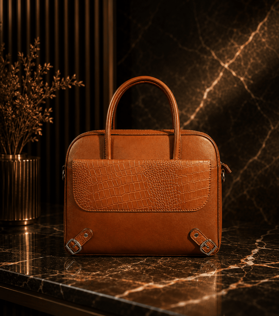 کیف اداری زنانه چرم طبیعی گاوی